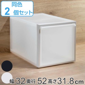 収納ケース 引き出しタイプ クローゼット収納 高さ31cm 日本製 同色2個セット （ 収納 衣装ケース 収納ボックス 衣類収納 プラスチック 