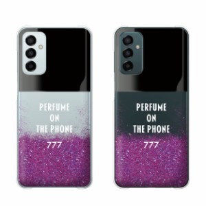Galaxy M23 5G シムフリー スマホ ケース ハード カバー 香水 黒 紫 パープル
