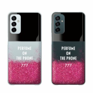 Galaxy M23 5G シムフリー スマホ ケース ハード カバー 香水 黒 ピンク