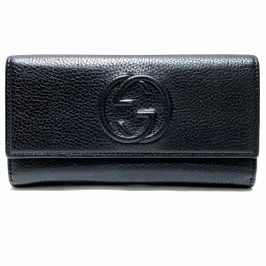 グッチ GUCCI ソーホー 598206 ラウンドファスナー 長財布 2つ折り財布 ユニセックス【中古】