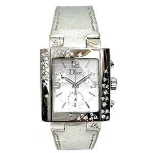 ディオール リヴァ スパークリング D81-101 クォーツ クロノグラフ 時計 腕時計 レディース【中古】