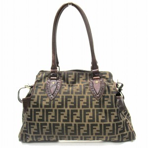 フェンディ FENDI ズッカ柄 エトニコ 8BN162 バッグ ハンドバッグ レディース【中古】