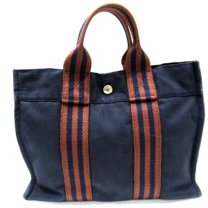 エルメス Hermes フールトゥ PM ネイビー バッグ トートバッグ レディース【中古】