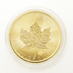 メイプルリーフ 1oz 1オンス コイン 金貨 K24YG 総重量約31.1g 中古ジュエリー