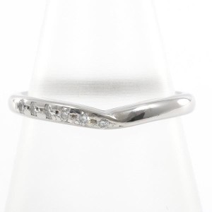 ロイヤルアッシャーダイヤモンド PT950 リング 指輪 10号 ダイヤ 総重量約3.0g 中古ジュエリー