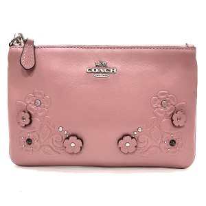 コーチ COACH 12056 フラワー ローズピンク リストレット ブランド小物 ポーチ レディース バッグ【中古】