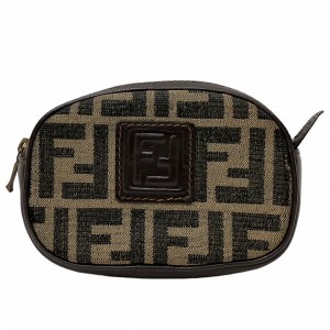 フェンディ FENDI ズッカ 化粧ポーチ ブランド小物 ポーチ レディース バッグ【中古】