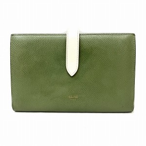 セリーヌ CELINE ラージストラップウォレット バイカラー 財布 2つ折り長財布 ユニセックス【中古】