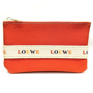 ロエベ LOEWE キャンバス ロゴ ブランド小物 ポーチ レディース バッグ【中古】