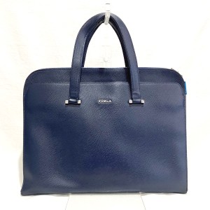 フルラ FURLA ラップトップ レザー ブリーフケース ビジネスバッグ トートバッグ メンズ【中古】