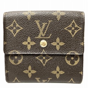 ルイヴィトン Louis Vuitton モノグラム ポルトフォイユ・エリーズ M61654 ダブルホック 財布 2つ折り財布 レディース【中古】