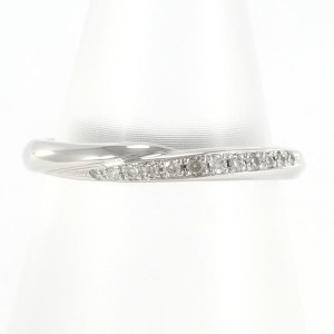 銀座ダイヤモンドシライシ PT950 リング 指輪 7.5号 ダイヤ 0.052 総重量約3.2g 中古ジュエリー