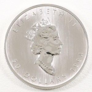 メイプルリーフ 1oz 1オンス コイン 金貨 PT1000 総重量約31.1g 中古ジュエリー