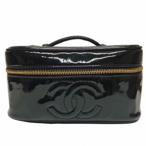 シャネル CHANEL バニティ エナメル コスメ ポーチ バッグ ハンドバッグ レディース【中古】