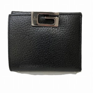 グッチ GUCCI Gクリップ 035 0416 2096 レザー 2つ折り財布 メンズ【中古】