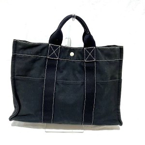 エルメス Hermes フールトゥMM ブラック キャンパス バッグ トートバッグ ユニセックス【中古】