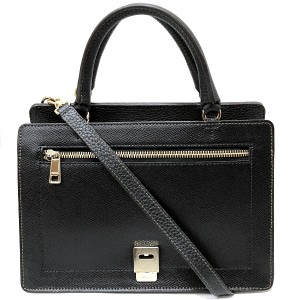 フルラ FURLA ブラック レザー 2WAY バッグ ハンドバッグ レディース【中古】