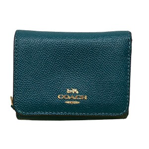 コーチ COACH クロスグレイン スモールウォレット F37968 財布 3つ折り財布 レディース【中古】