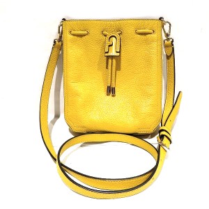 フルラ FURLA アテナ ミニバッグ イエロー バッグ ショルダーバッグ レディース【中古】