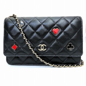 シャネル CHANEL マトラッセ チェーンウォレット AP3076 長財布 ポシェット レディース【中古】