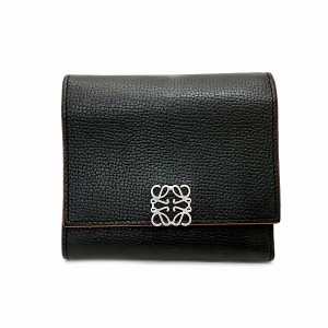 ロエベ LOEWE アナグラム トライフォールドウォレット C821TR2X02 3つ折り財布 レディース【中古】