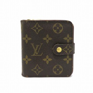 ルイヴィトン Louis Vuitton モノグラム コンパクトジップ M61667 2つ折り財布 ユニセックス【中古】