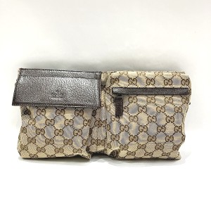 グッチ GUCCI GGキャンバス 28566 バッグ ボディバッグ ウエストポーチ ユニセックス【中古】