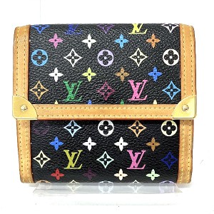 ルイヴィトン Louis Vuitton モノグラム・マルチカラー ポルトモネ ビエ カルトクレディ M92984 Wホック 財布 2つ折り財布 レディース【