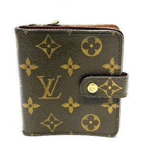 ルイヴィトン Louis Vuitton モノグラム コンパクトジップ M61667 2つ折り財布 ユニセックス【中古】