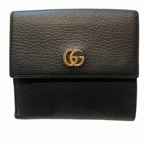 グッチ GUCCI GGマーモント コンパクトウォレット 456122 Wホック 2つ折り財布 ユニセックス【中古】