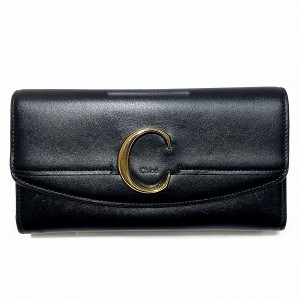 クロエ Chloe シー CHC19SP055A37001 ロングウォレット 財布 2つ折り長財布 レディース【中古】