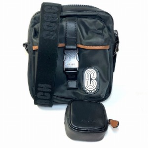 コーチ COACH シグネチャー C9836 ミニポーチ付き マックス クロスボディ バッグ ショルダーバッグ ユニセックス【中古】