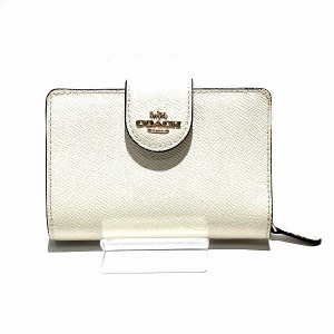 コーチ COACH ミディアム コーナー ジップ ウォレット 6390 2つ折り財布 レディース【中古】