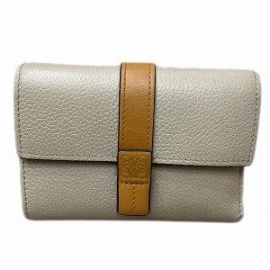 ロエベ LOEWE トライフォールドウォレット 3つ折り財布 レディース【中古】