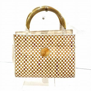 フェンディ FENDI 編み込み メタルハンドル バッグ ハンドバッグ レディース【中古】