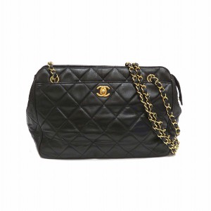 シャネル CHANEL マトラッセ ラムスキン ココマーク ターンロック バッグ ショルダーバッグ レディース【中古】