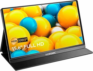 ノースマイク(NORSMIC) モバイルモニター 15.6インチ IPSパネル 液晶スクリーン 1920ｘ1080FHD 72%NTSC/100%sRGB広色域 PC/Switch/PS4/XB