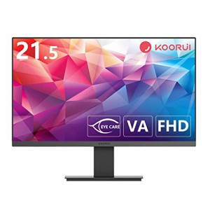 KOORUI 21.5インチ モニター pcモニター フルhd 液晶ディスプレイ モニター 75Hz VAパネル非光沢 超薄型スリムベゼル/アイケア・ブルーラ