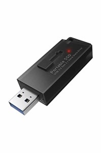 Logitec SSD 外付け 500GB USB3.2 Gen2 読込速度600MB/秒 PS5/PS4動作確認済 USBメモリサイズ 日本製 ブラック LMD-SPB050U3BK ロジテッ