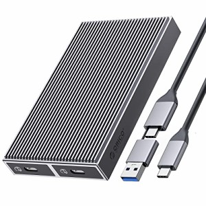 ORICO M.2 SSD 外付けケース NVME ケース SSD ケース M Key PCIe 2230/2242/2260/2280 M.2 SSD用 USB C - M2 ケース工具不要 アルミニウ