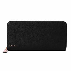 Paul Smith (ポールスミス) ラウンドファスナー長財布 メンズ Zip Straw Grain Long Wallet 30PAP7856620 990 ブラック