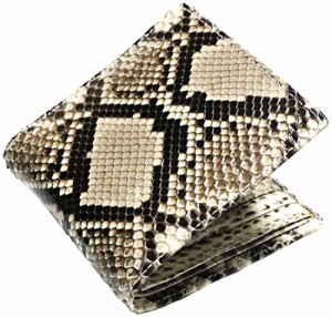 [Berkut][ダイヤモンドパイソン] 蛇革 二つ折り財布 ショートウォレット