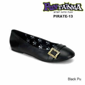 FUNTASMA (Pleaser) ぺたんこ パンプス フラット 黒  ハロウィン コスプレ 衣装 仮装 レディース 海賊 コスプレ衣装