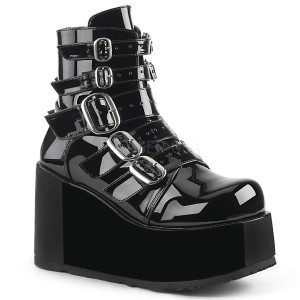 Demonia CONCORD-57 4 1/4inch PF Ankle Boot w/ Multi Buckle Straps, Back Zip◆取り寄せ