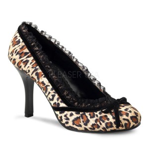 Funtasma DAINTY-420 3 1/2inch Heel, Cheetah Satin Pleated Pump◆取り寄せ