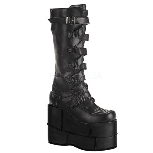 厚底 ジグザグストラップ（着脱ジッパー付）ゴス パンク #Men's/Unisex ライブ DEMONIA(Pleaser) STACK-308◆取り寄せ