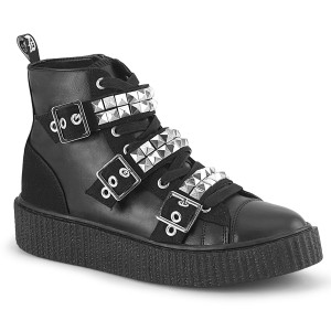 Demonia(デモニア) SNEEKER-225 ピラミッドスタッズバックル ハイトップクリーパー スニーカー #Men's/Unisex◆取り寄せ