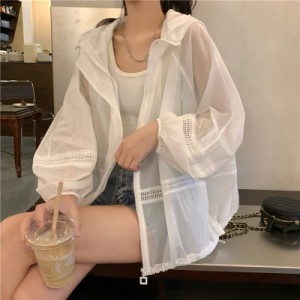 アウター レディース ジャンパー パーカー 送料無料 個性的 春服 夏服 ミディアム 長袖 ボリューム袖 BIGシルエット 裾ゴム フード ファ