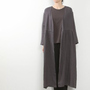 evam eva エヴァムエヴァ linen robe E231T182