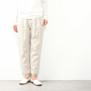 evam eva エヴァムエヴァ linen cotton tuck pants E241T026